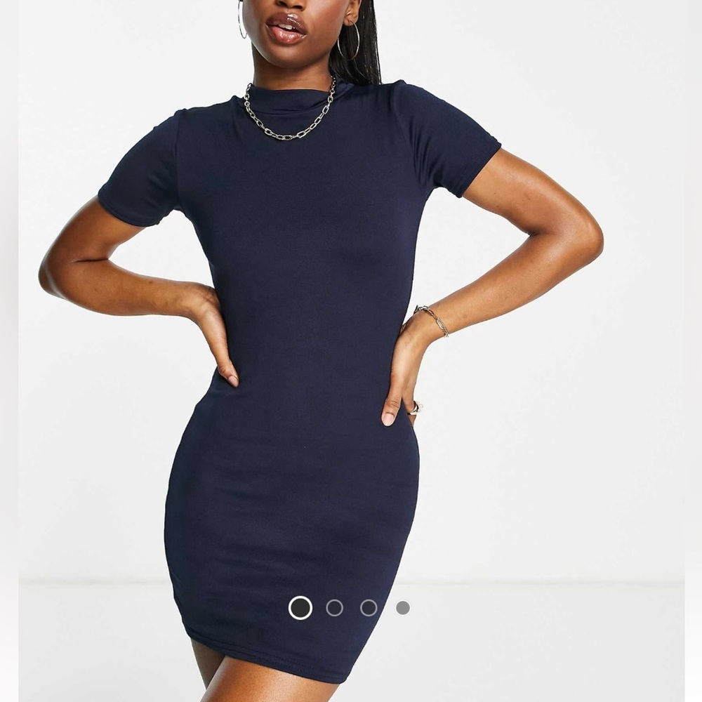 Public Desire mini bodycon dress in navy — size 6 US